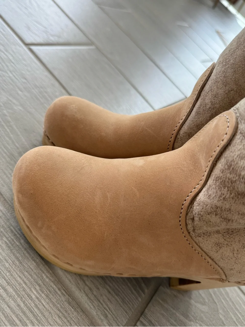 NO 6 Sherpa Clog Ankle Boots Size 35 GUC